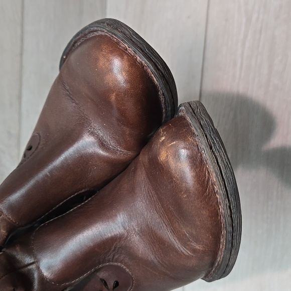 Born Women Ivy Goose Ankle Leather Heels Boots shoes sz 8 - Picture 3 of 12